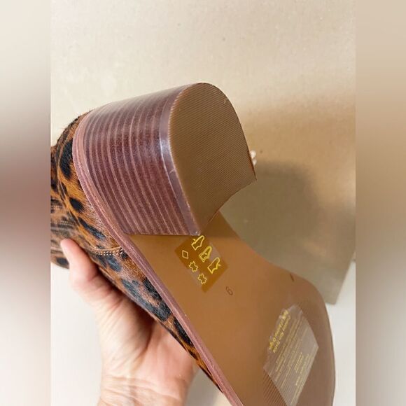 NEW Madewell Real Fur -The Autumn High Chelsea Boot in Leopard Calf Hair Size 9 - Picture 9 of 10